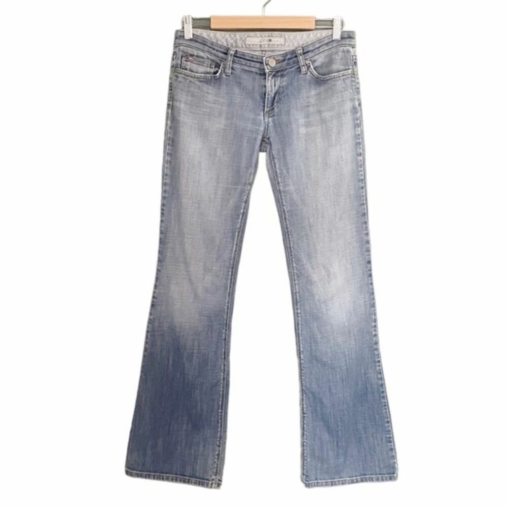 Joe’s Jeans Low Rise Flare Medium Wash Cotton Denim Bootcut Wide Leg Size 28 | 6 - Picture 13 of 14